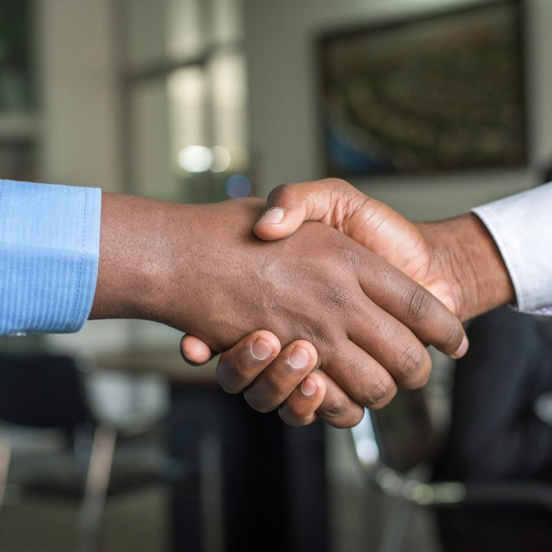 Business handshake trust